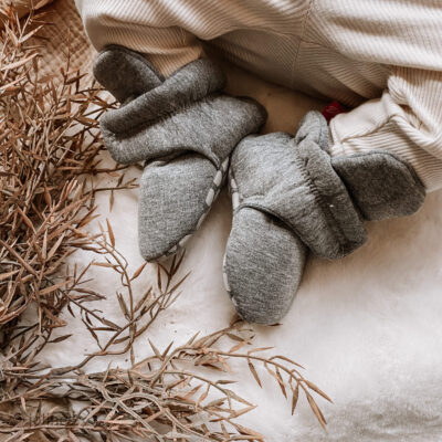 Babyslofjes Teddy soft grijs