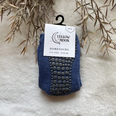 Anti slip sokken Yellow Moon jeans blauw