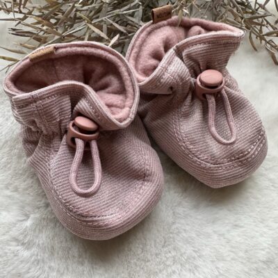 Babyslofjes melton roze glitter