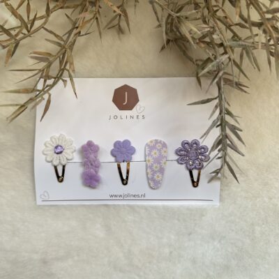 Klik klak knipjes purple flower