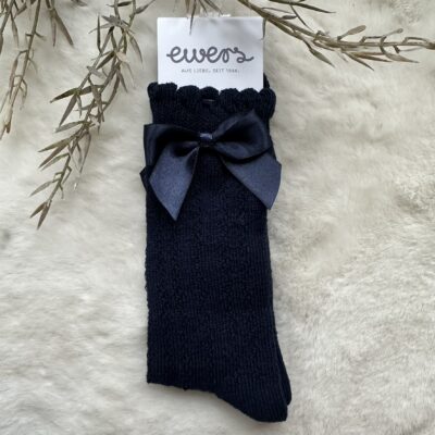 Ewers kniekous met strik navy
