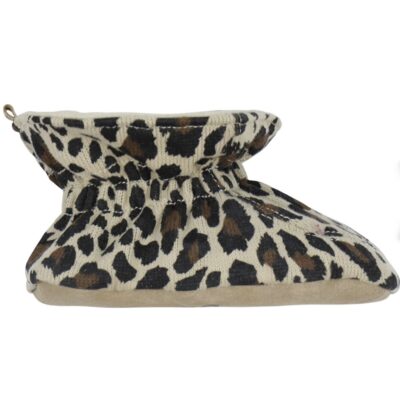 Babyslofjes melton leopard bruin