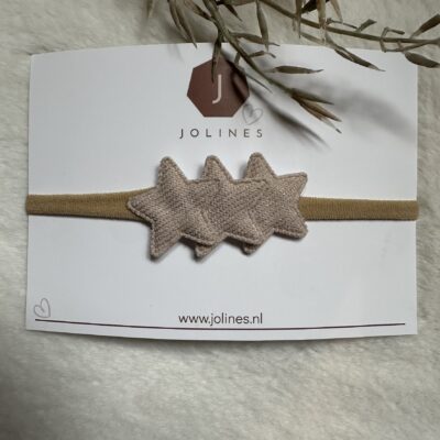Haarbandje ster beige