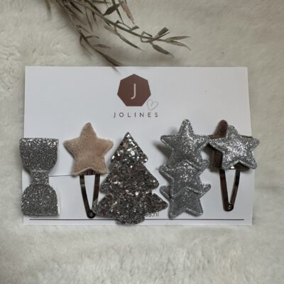 Haarknipjes set glitter 5